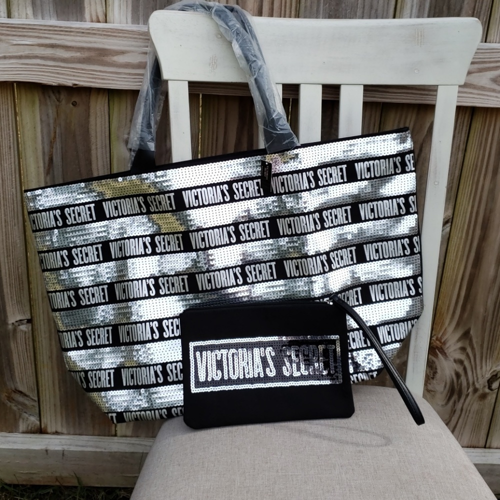 Victoria's Secret Tote Bag & Makeup Clutch